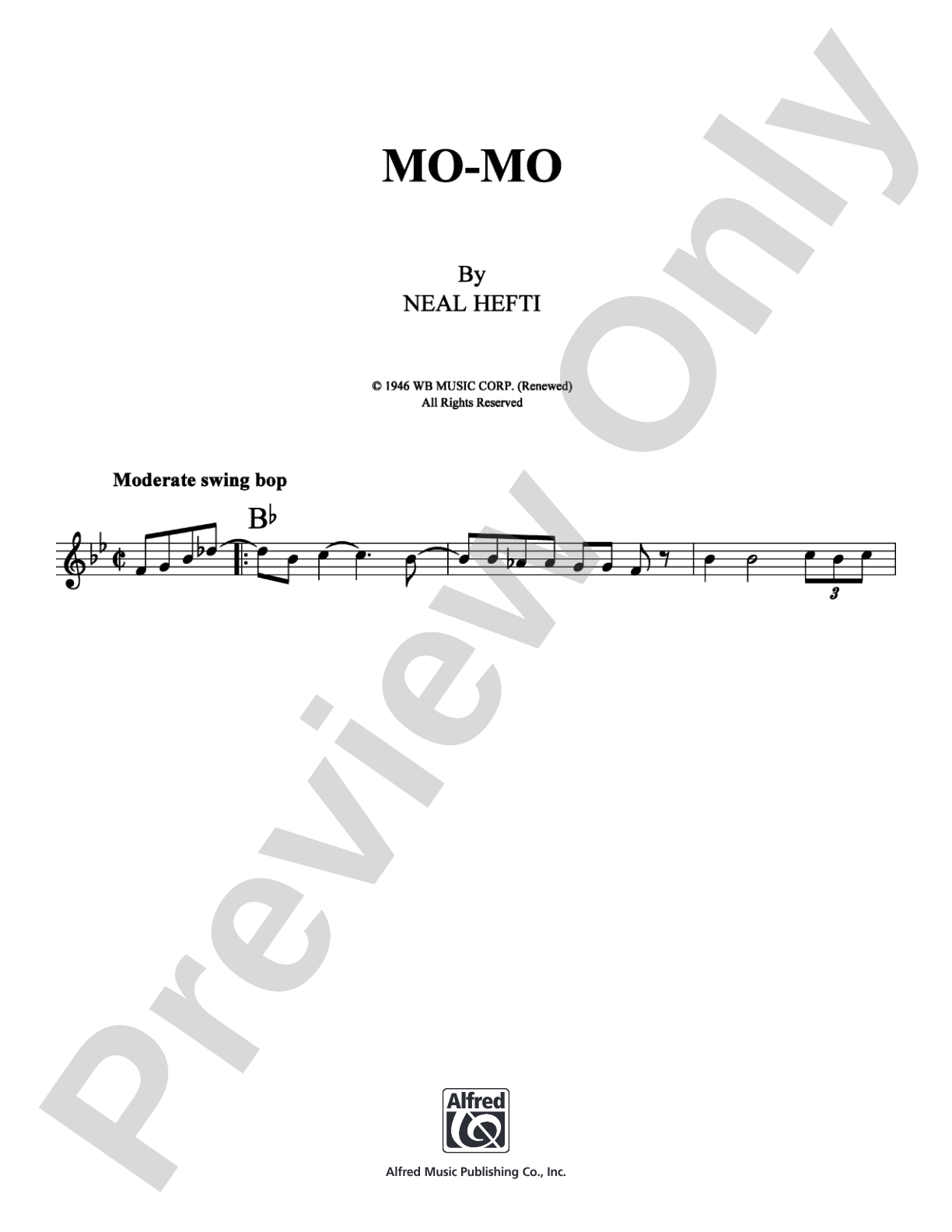 Mo-Mo: Lead Sheet Digital Sheet Music