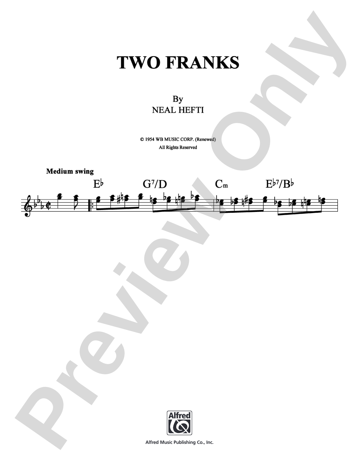 Two Franks: Lead Sheet Digital Sheet Music