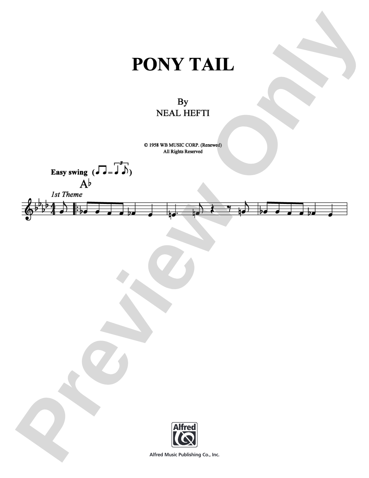 Pony Tail: Lead Sheet Digital Sheet Music