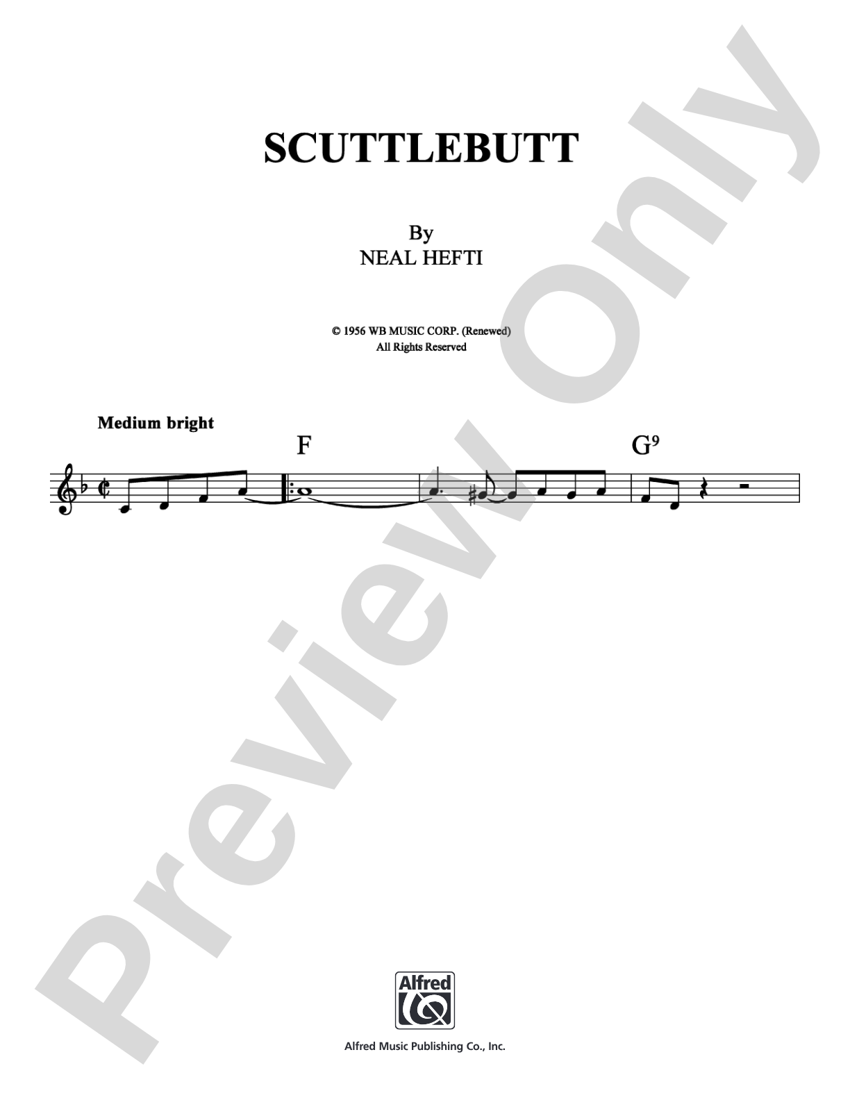 Scuttlebutt: Lead Sheet Digital Sheet Music