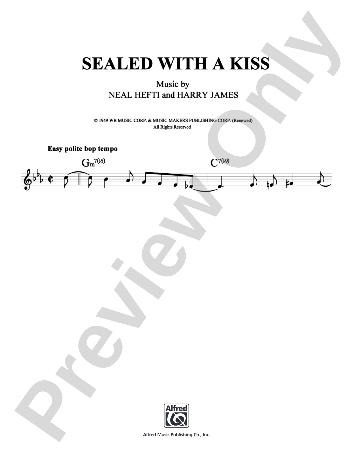 Sealed With a Kiss: Lead Sheet Digital Sheet Music