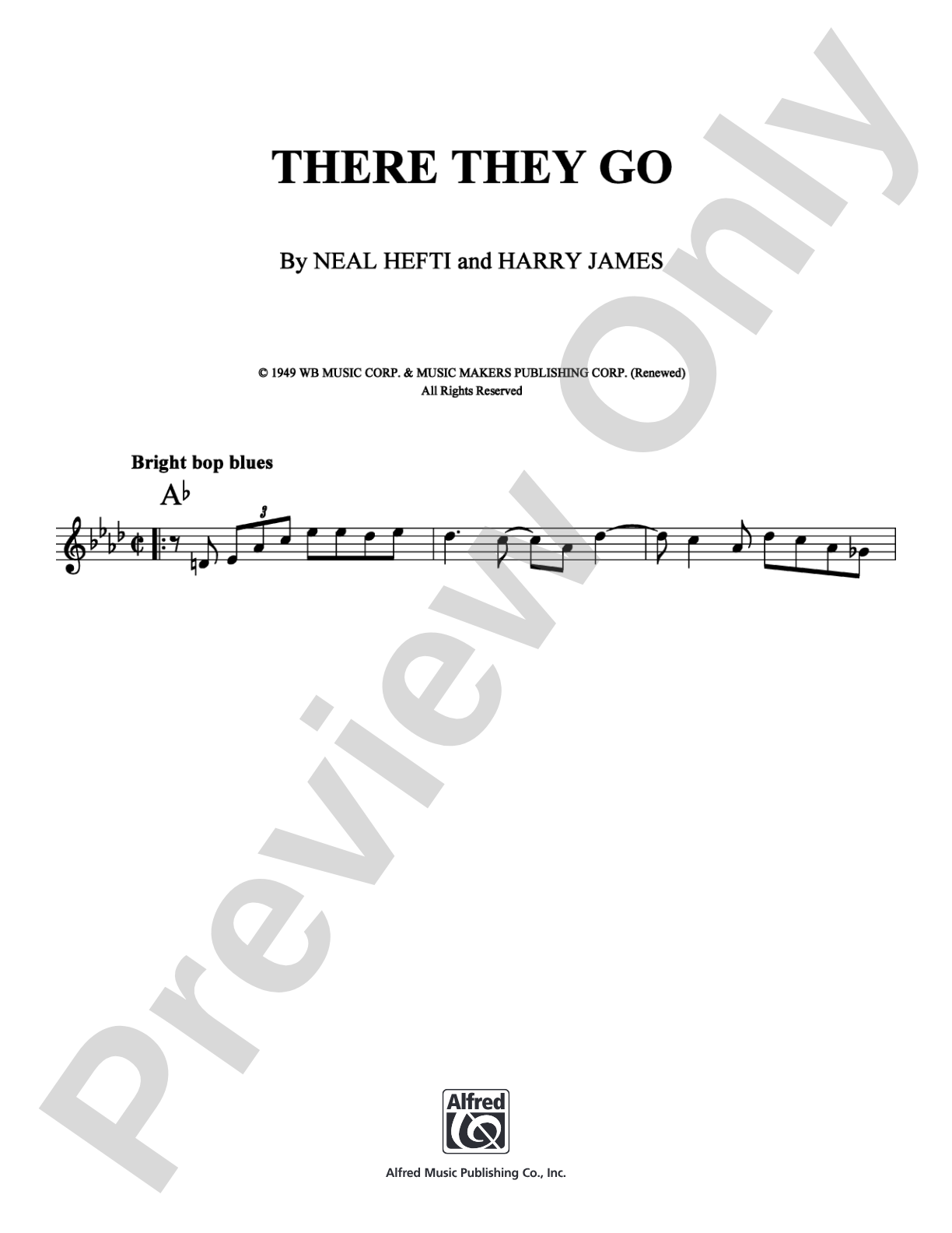There They Go: Lead Sheet Digital Sheet Music