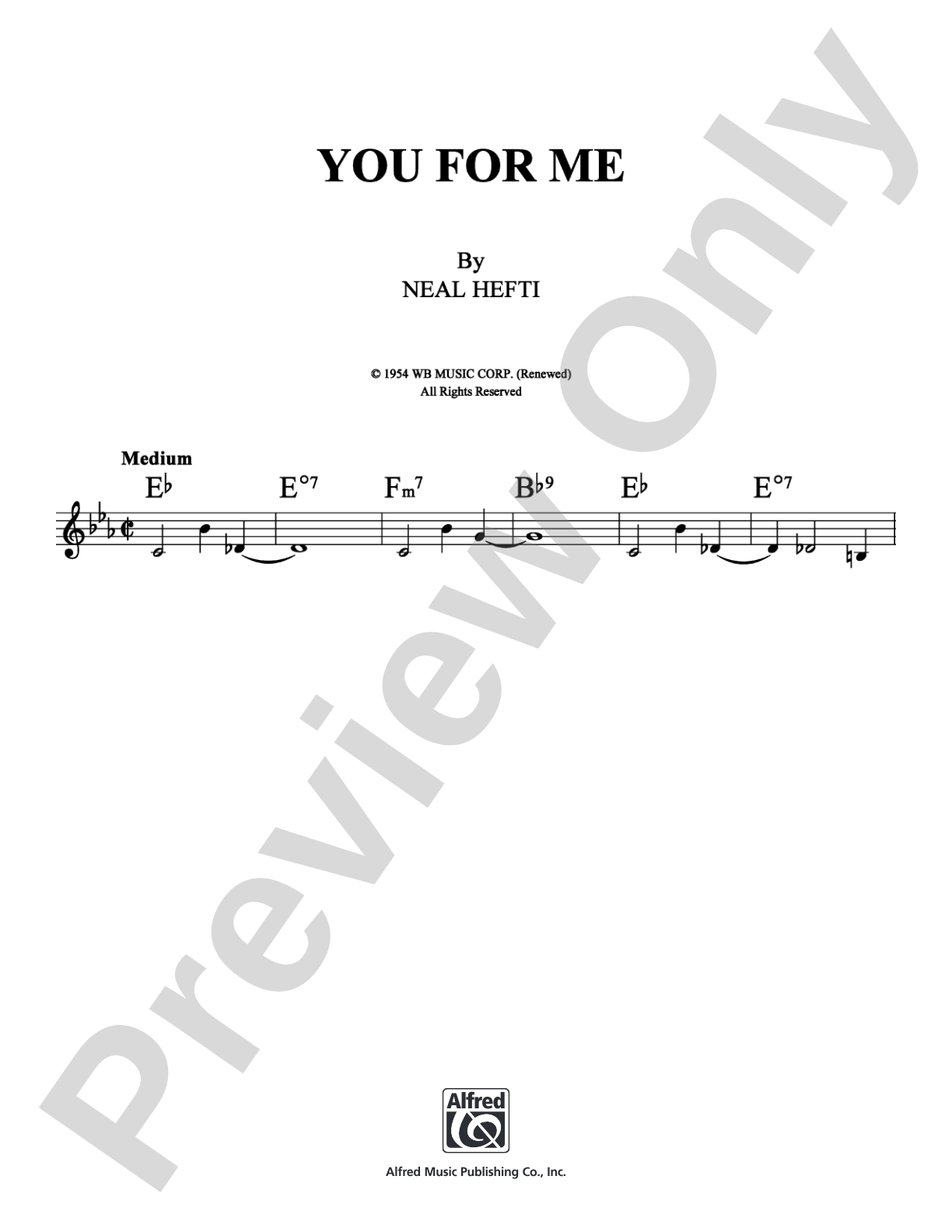 You For Me: Lead Sheet Digital Sheet Music
