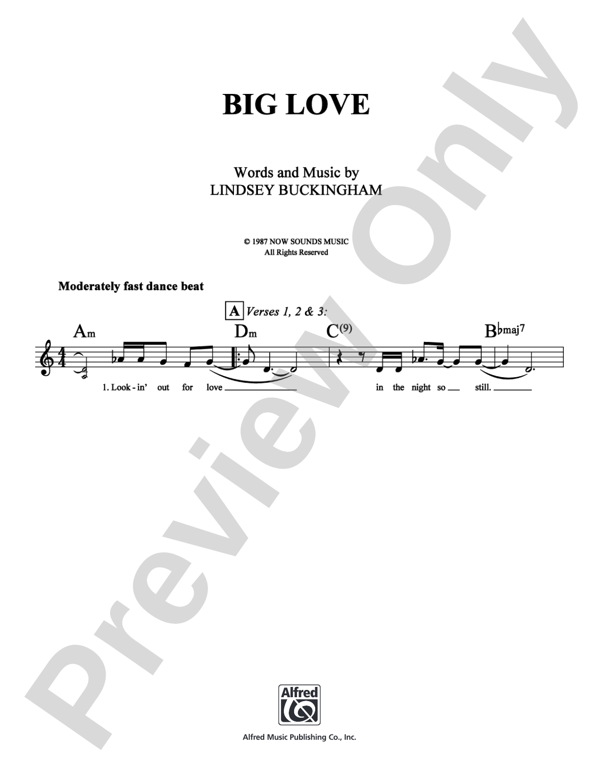 Big Love: Lead Sheet Digital Sheet Music