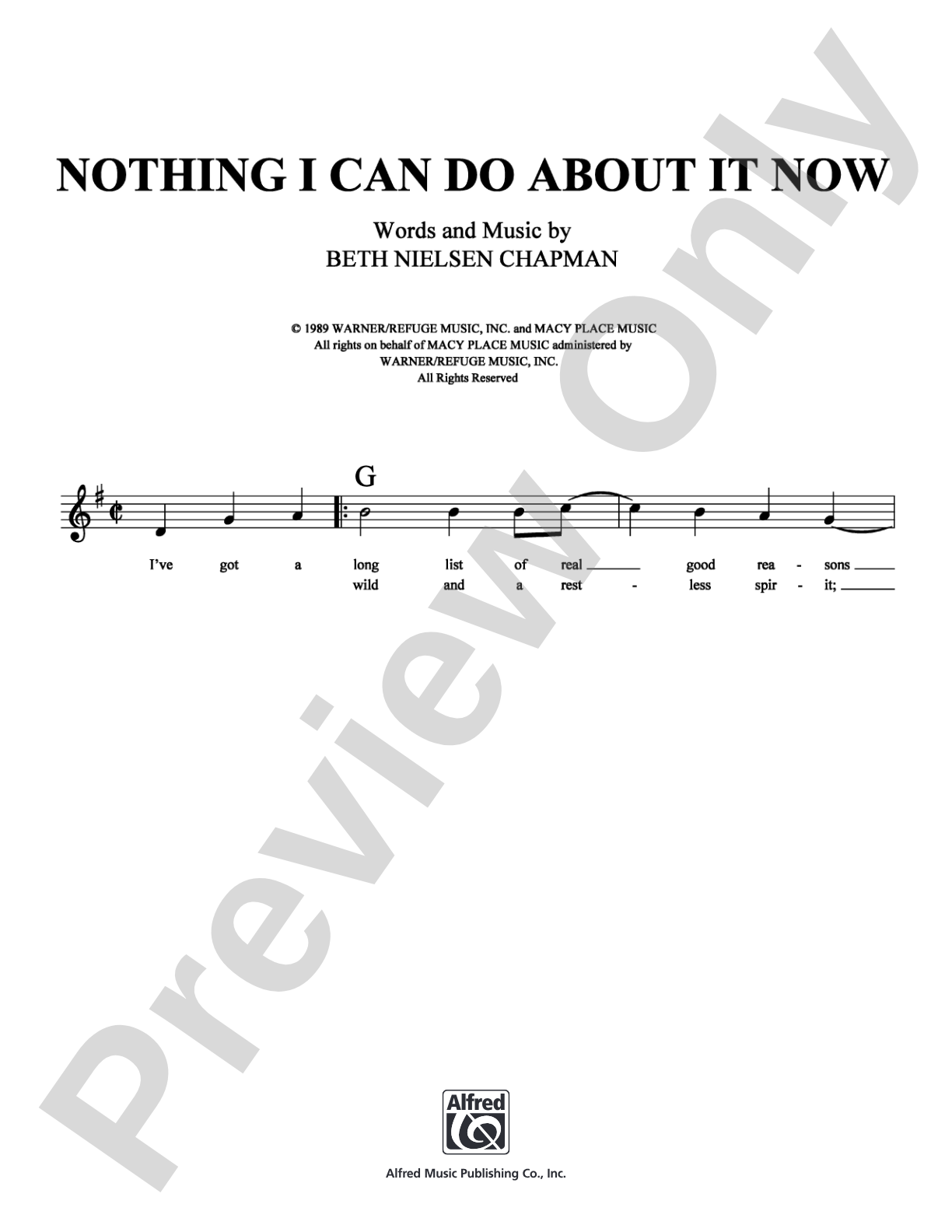 Nothing I Can Do About It Now: Lead Sheet Digital Sheet Music