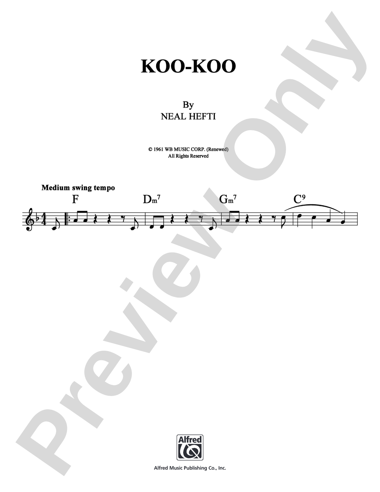 Koo-Koo: Lead Sheet Digital Sheet Music