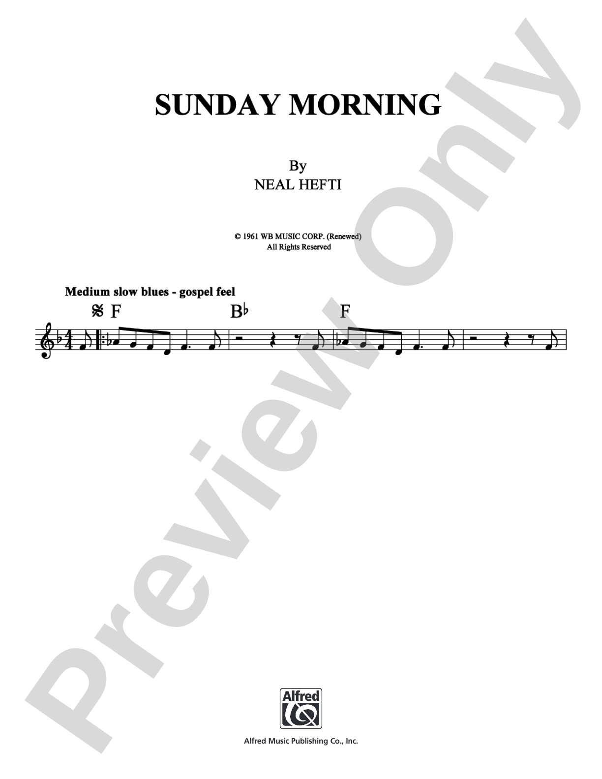 Sunday Morning: Lead Sheet Digital Sheet Music