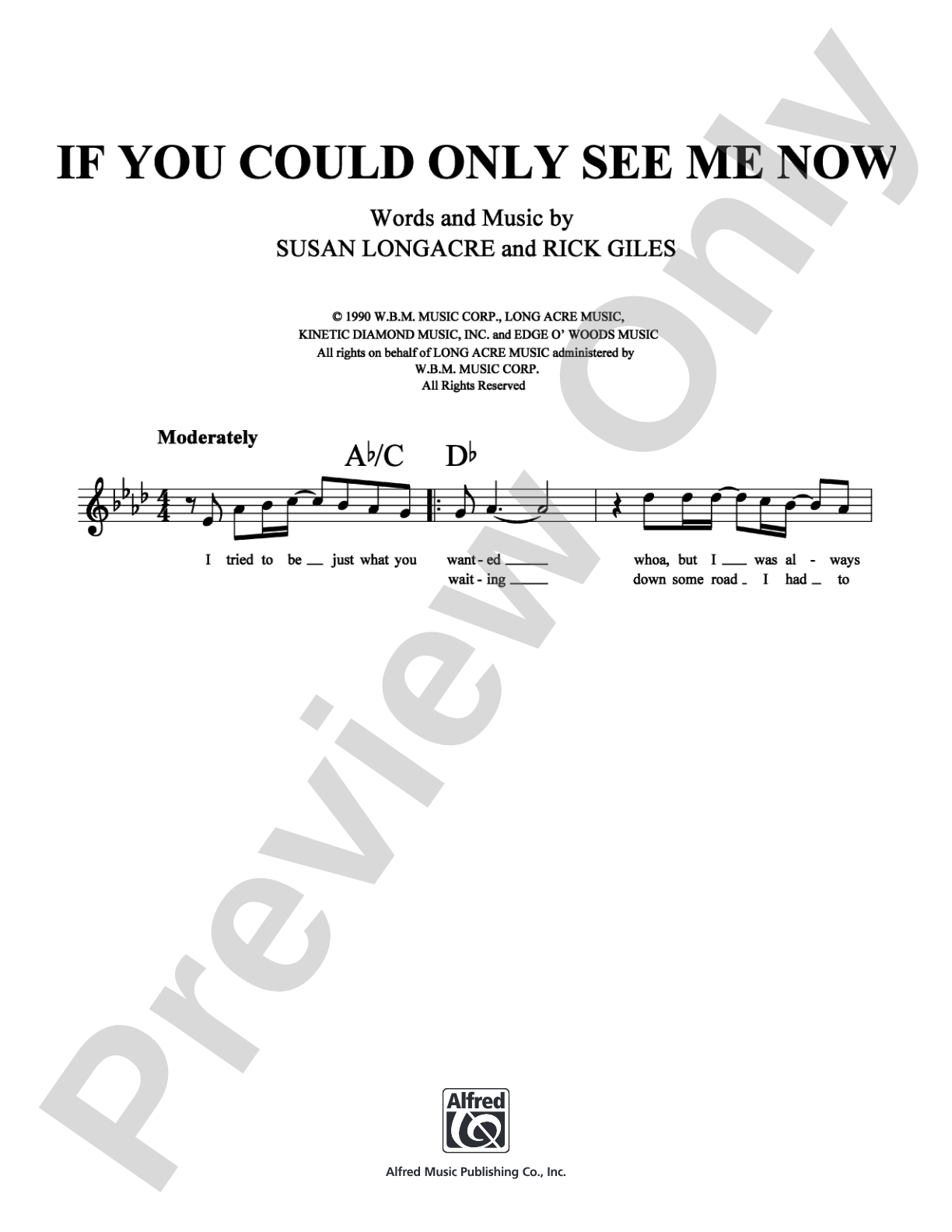 If You Could Only See Me Now: Lead Sheet Digital Sheet Music
