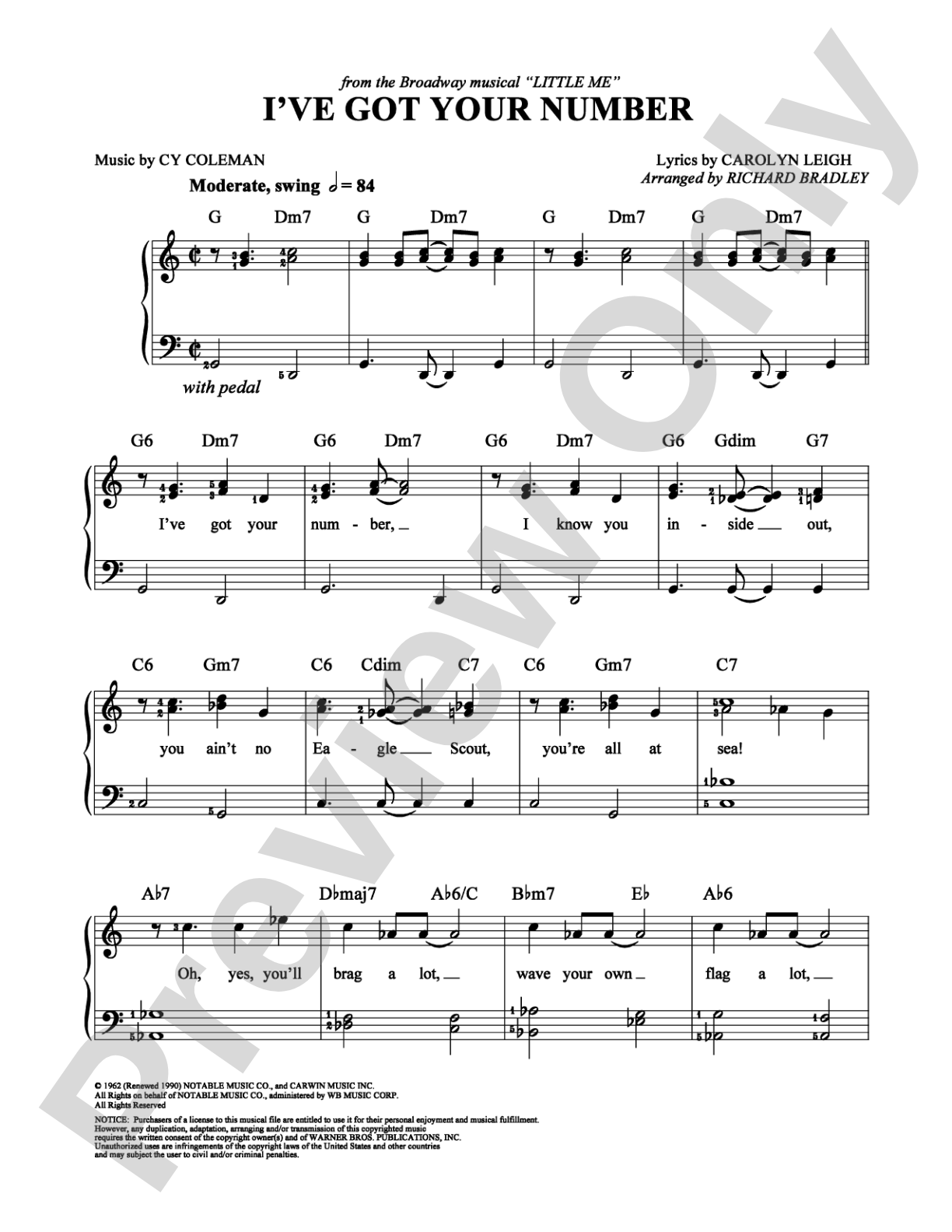 I've Got Your Number: Easy Piano Digital Sheet Music