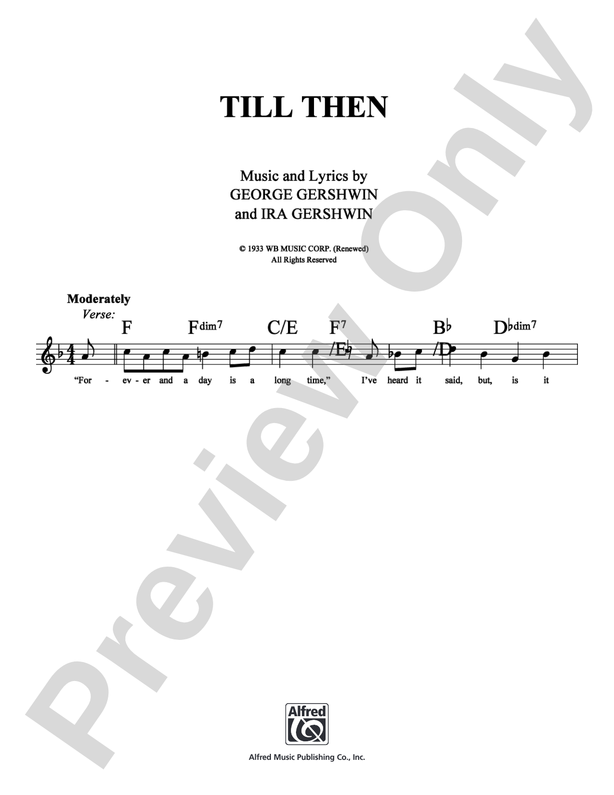 Till Then: Lead Sheet Digital Sheet Music