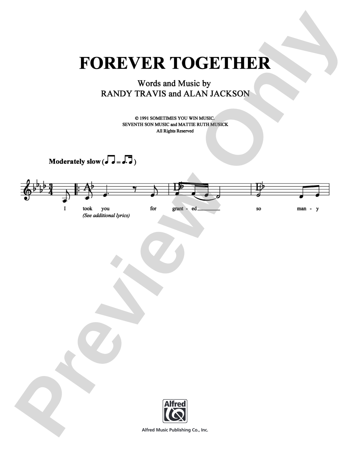 Forever Together: Lead Sheet Digital Sheet Music