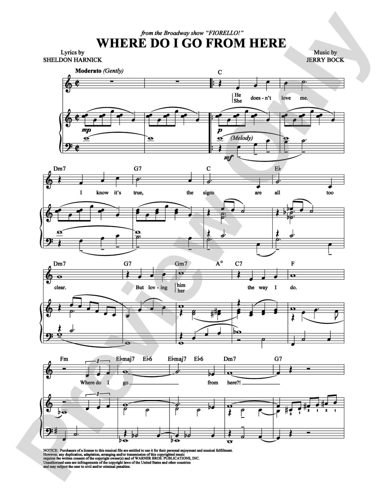 Where Do I Go From Here: Piano/Vocal/Chords Digital Sheet Music