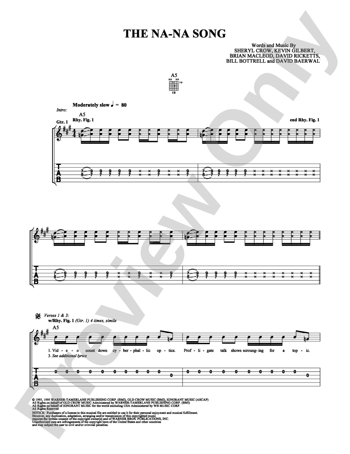 The Na-Na Song: Easy Guitar Digital Sheet Music