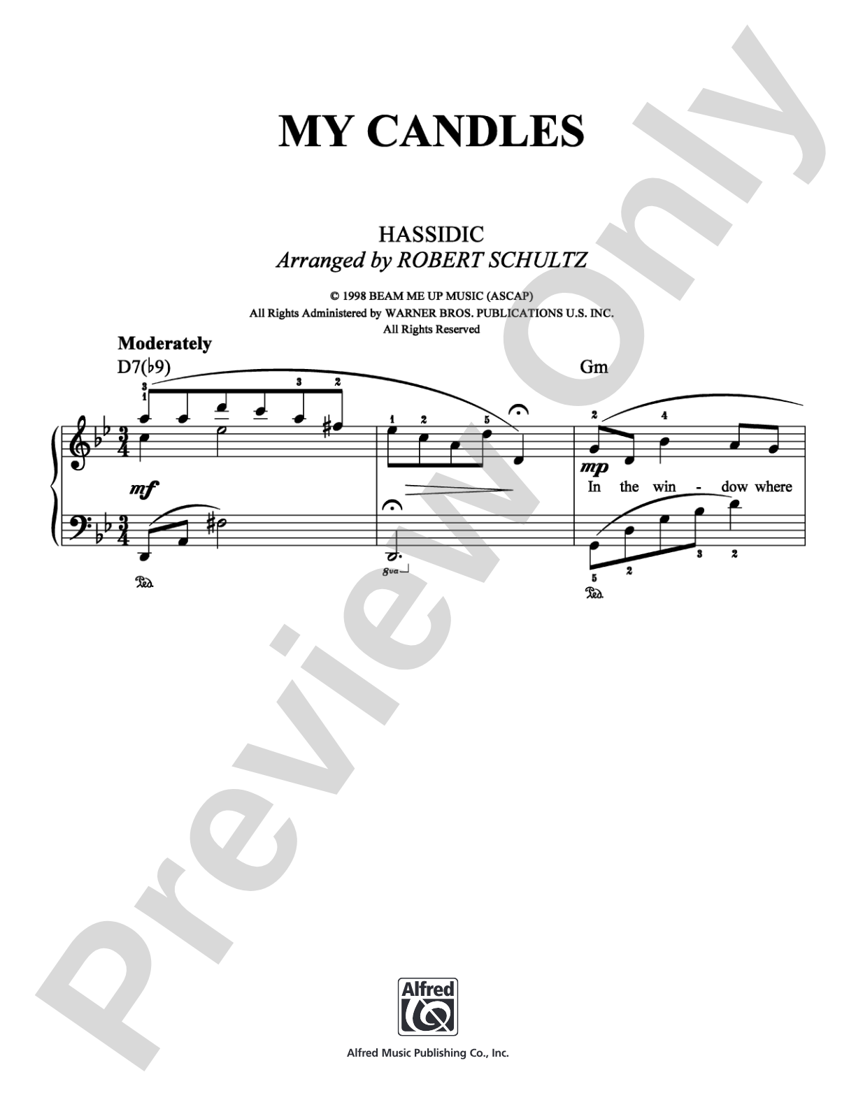 My Candles: Easy Piano Digital Sheet Music