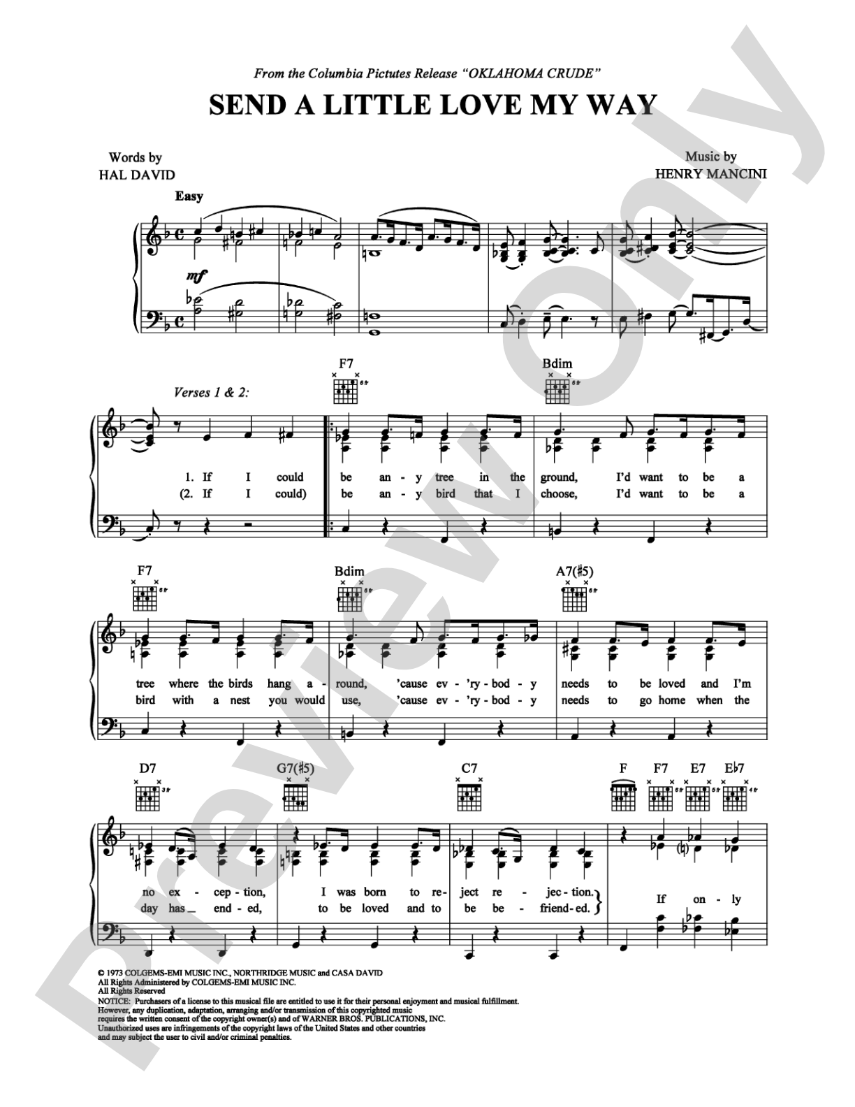 Send a Little Love My Way: Piano/Vocal/Chords Digital Sheet Music