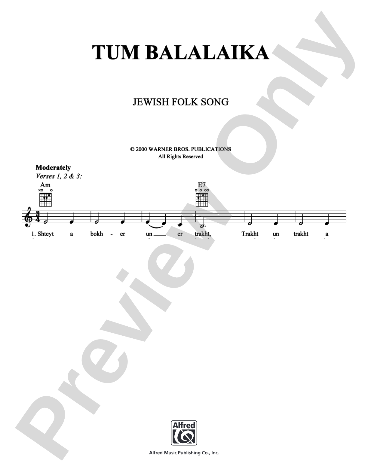Tum Balalaika: Lead Sheet Digital Sheet Music