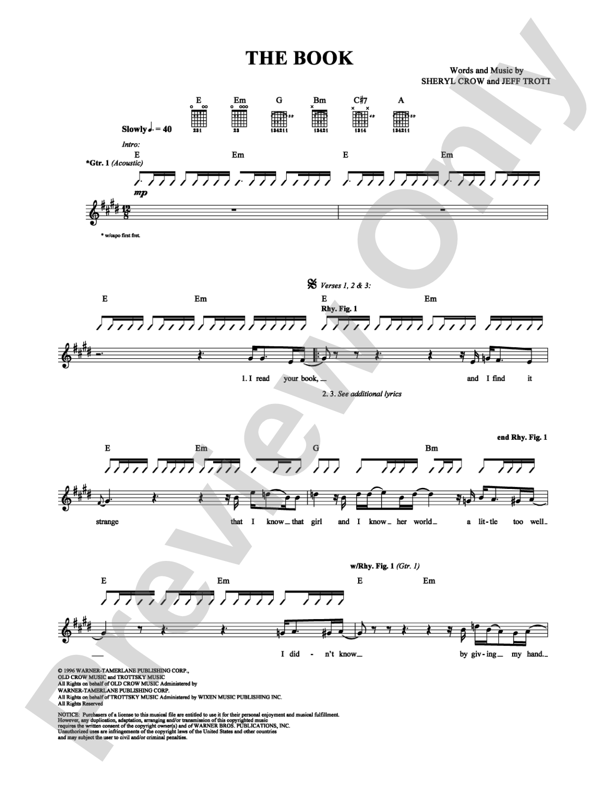The Book: Guitar TAB Digital Sheet Music
