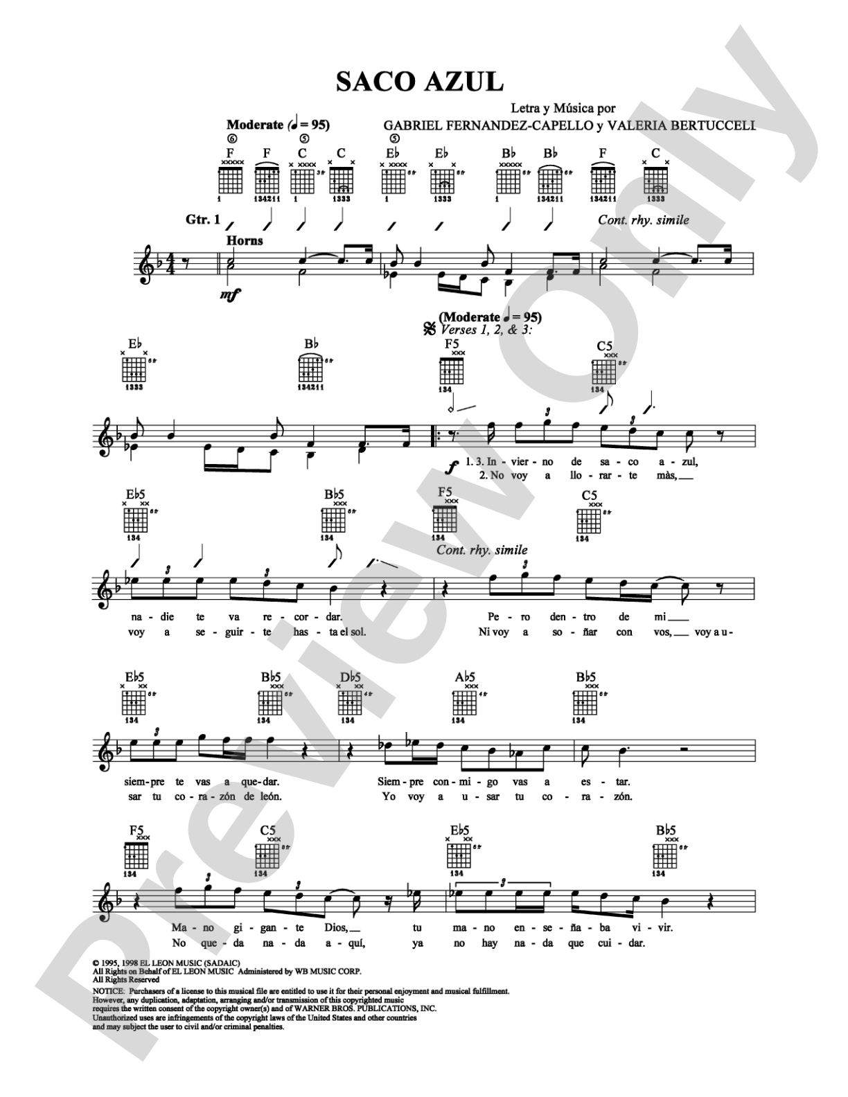 Saco Azul: Lead Sheet Digital Sheet Music
