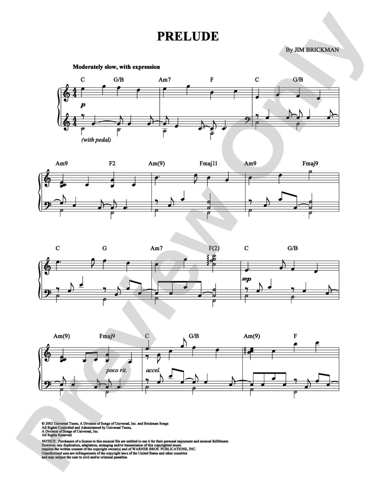 Prelude: Piano Digital Sheet Music
