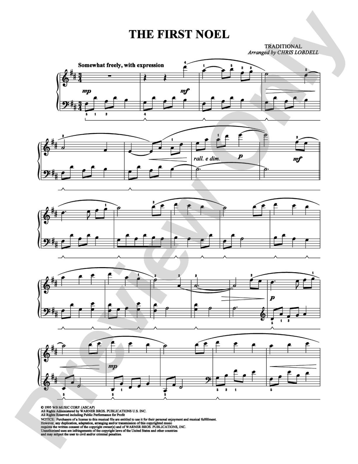 The First Noel: Piano Digital Sheet Music