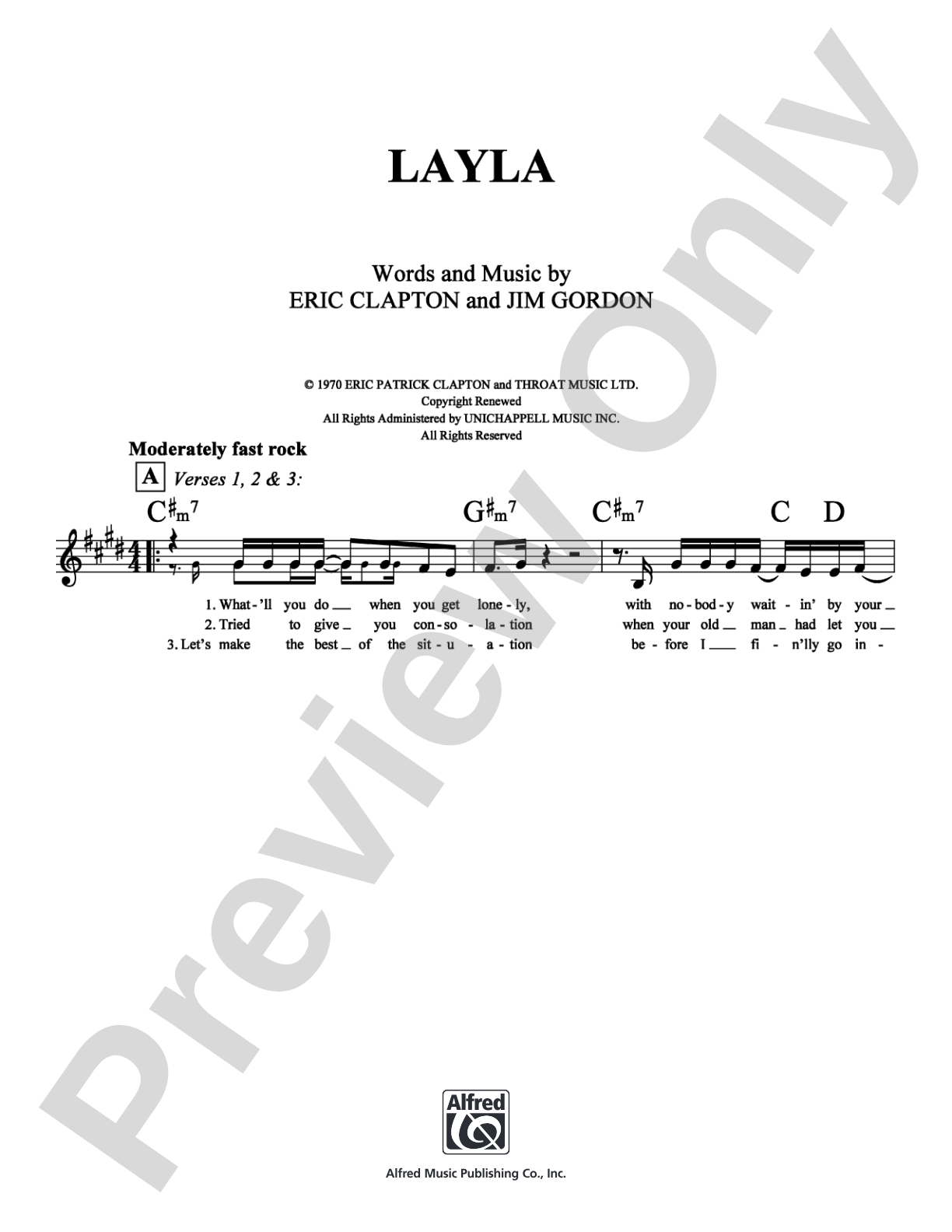 Layla: Lead Sheet Digital Sheet Music
