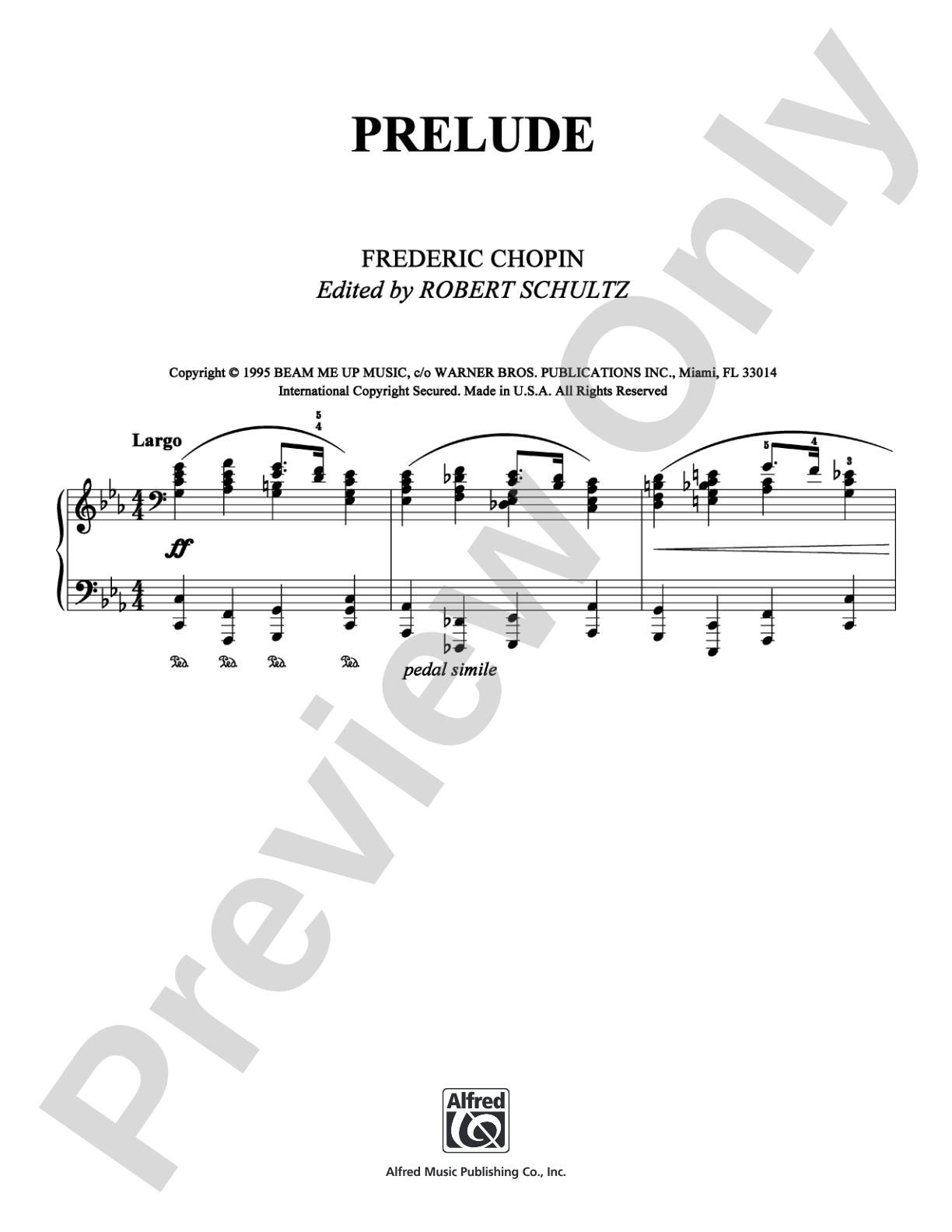 Prelude In C Minor: Piano Digital Sheet Music