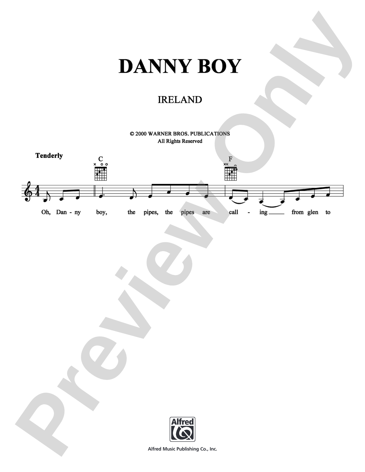 Danny Boy: Lead Sheet Digital Sheet Music