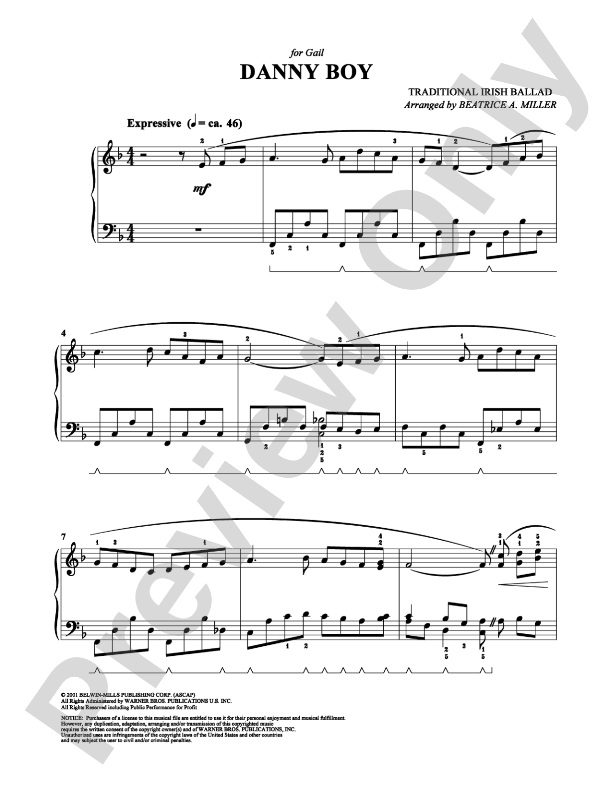 Danny Boy: Piano Digital Sheet Music