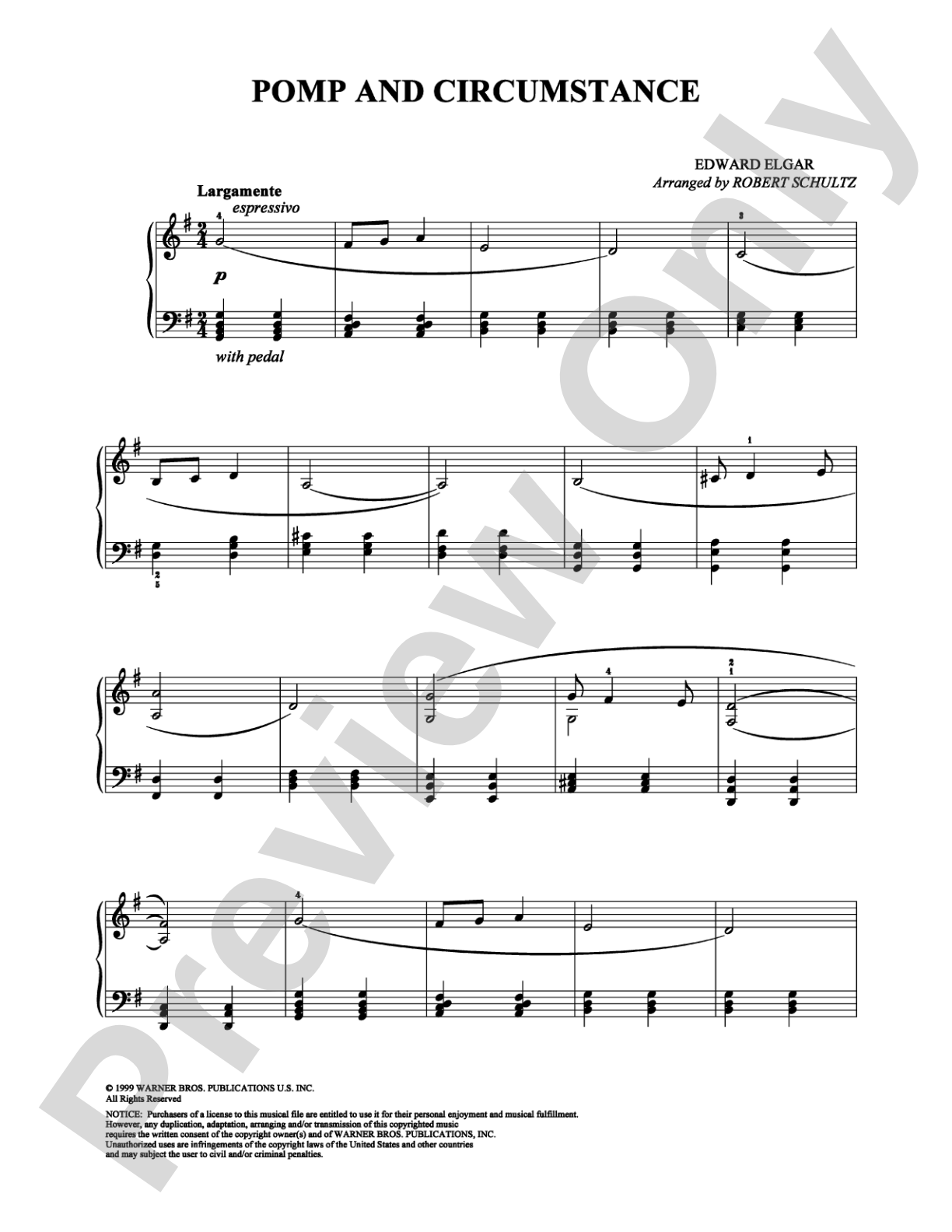 Pomp and Circumstance: Easy Piano Digital Sheet Music