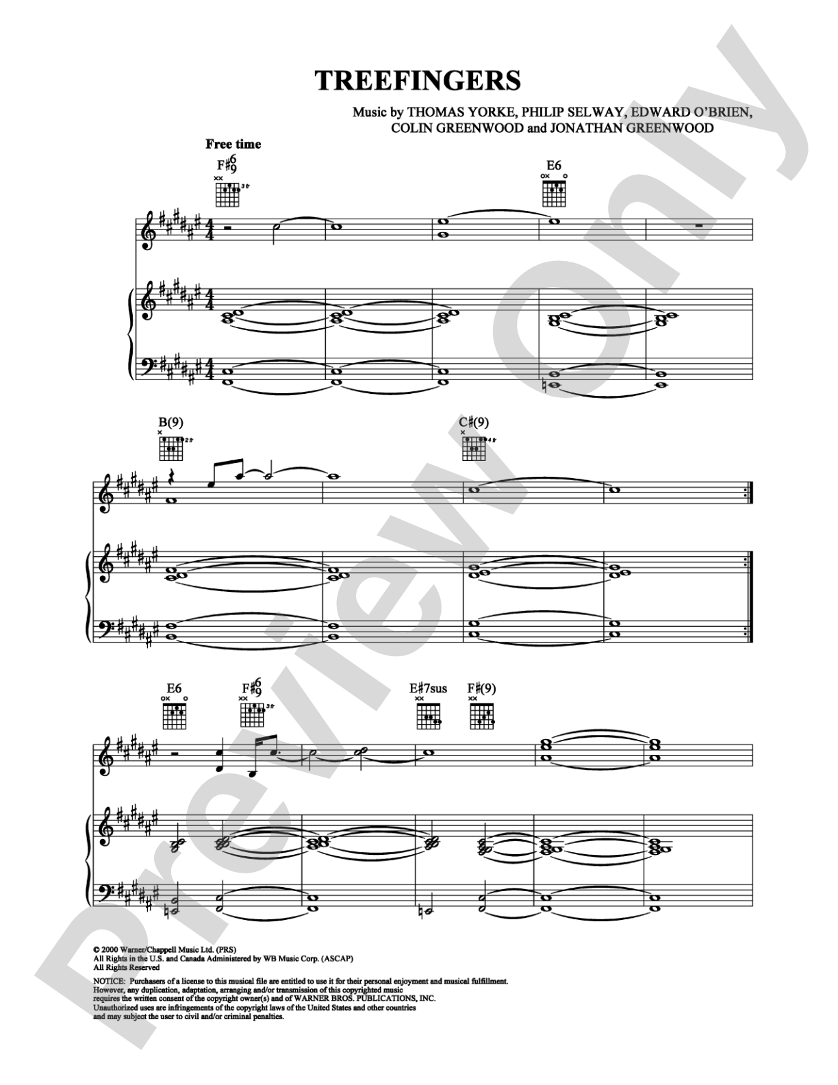 Treefingers: Piano Digital Sheet Music