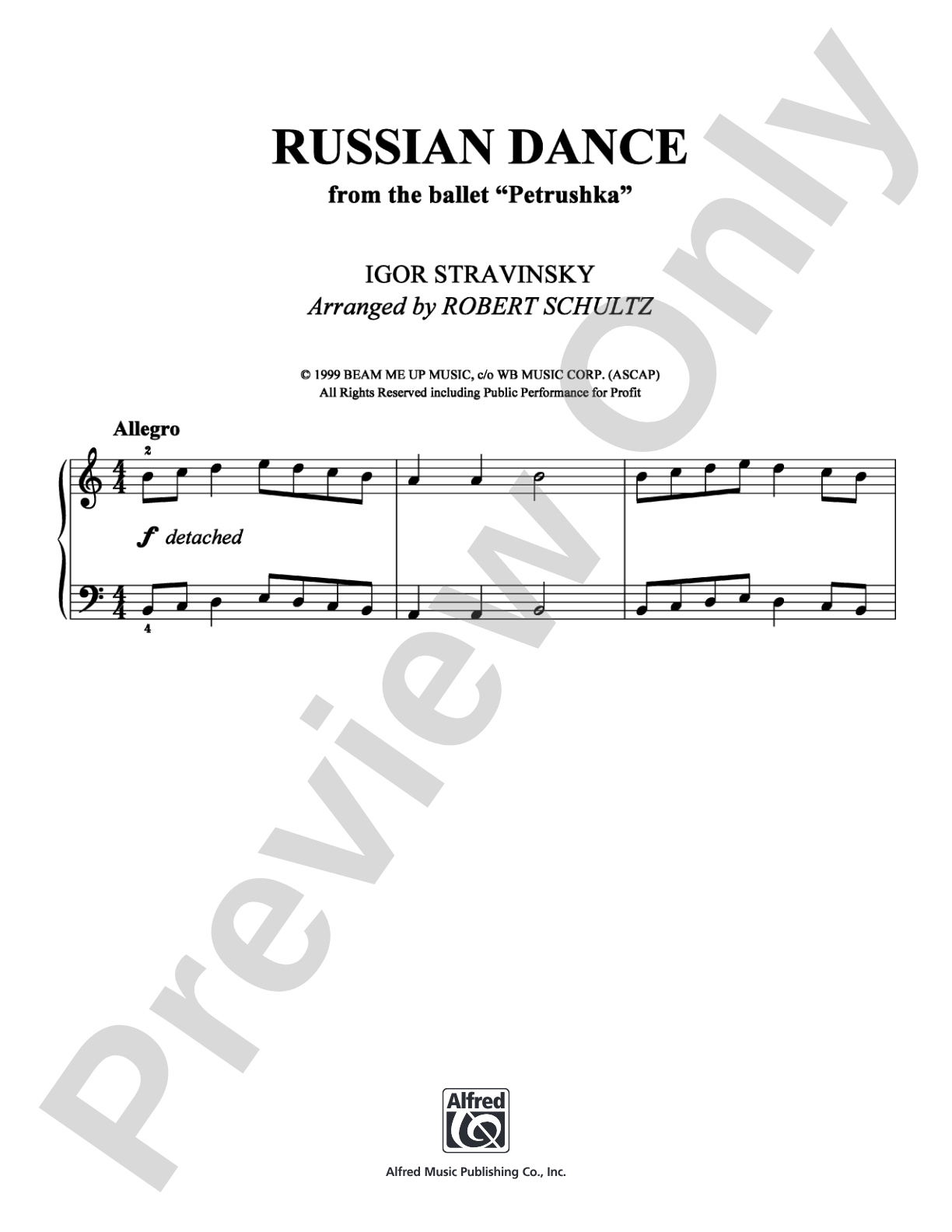 Russian Dance: Easy Piano Digital Sheet Music