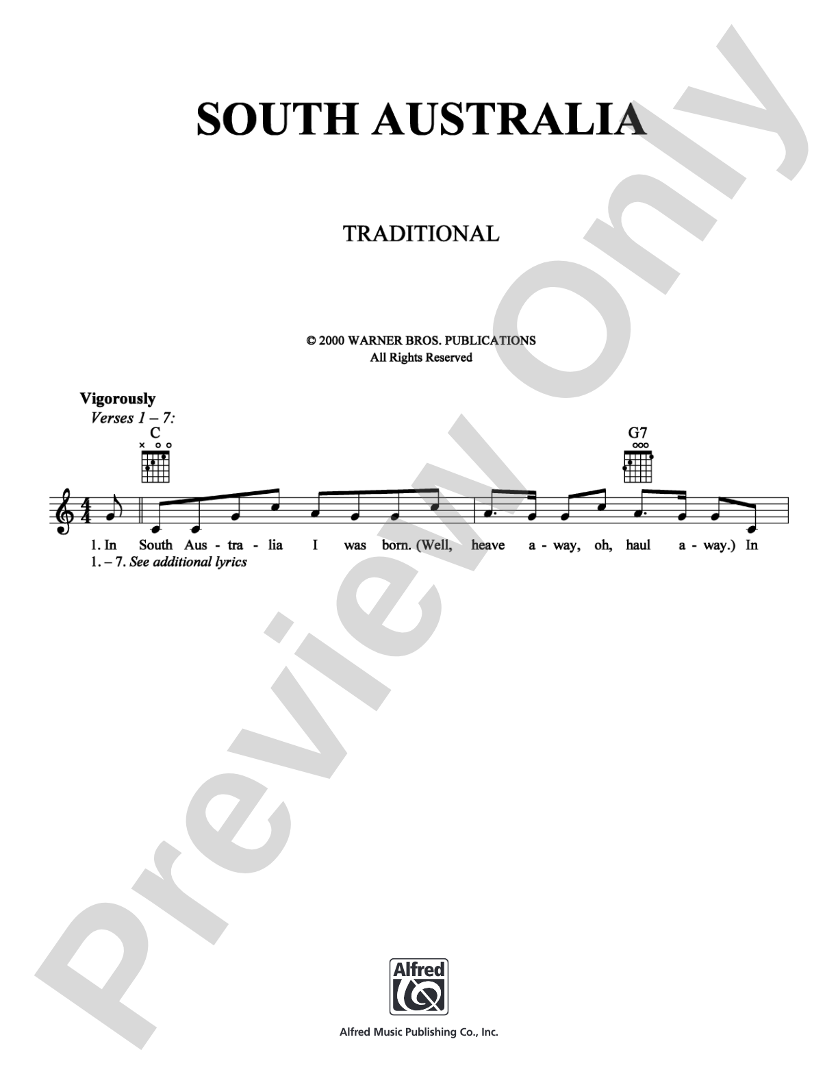 South Australia: Lead Sheet Digital Sheet Music