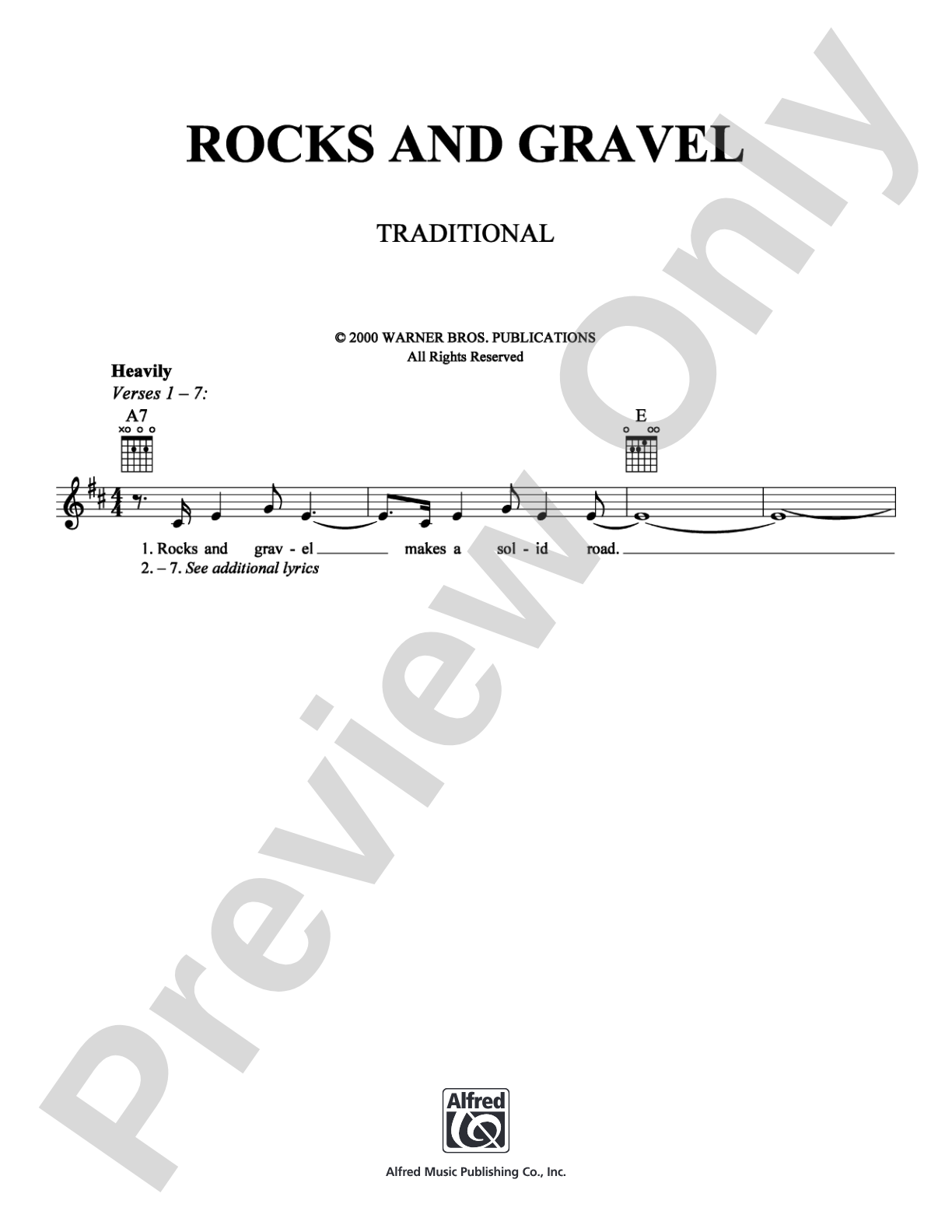 Rocks and Gravel: Lead Sheet Digital Sheet Music