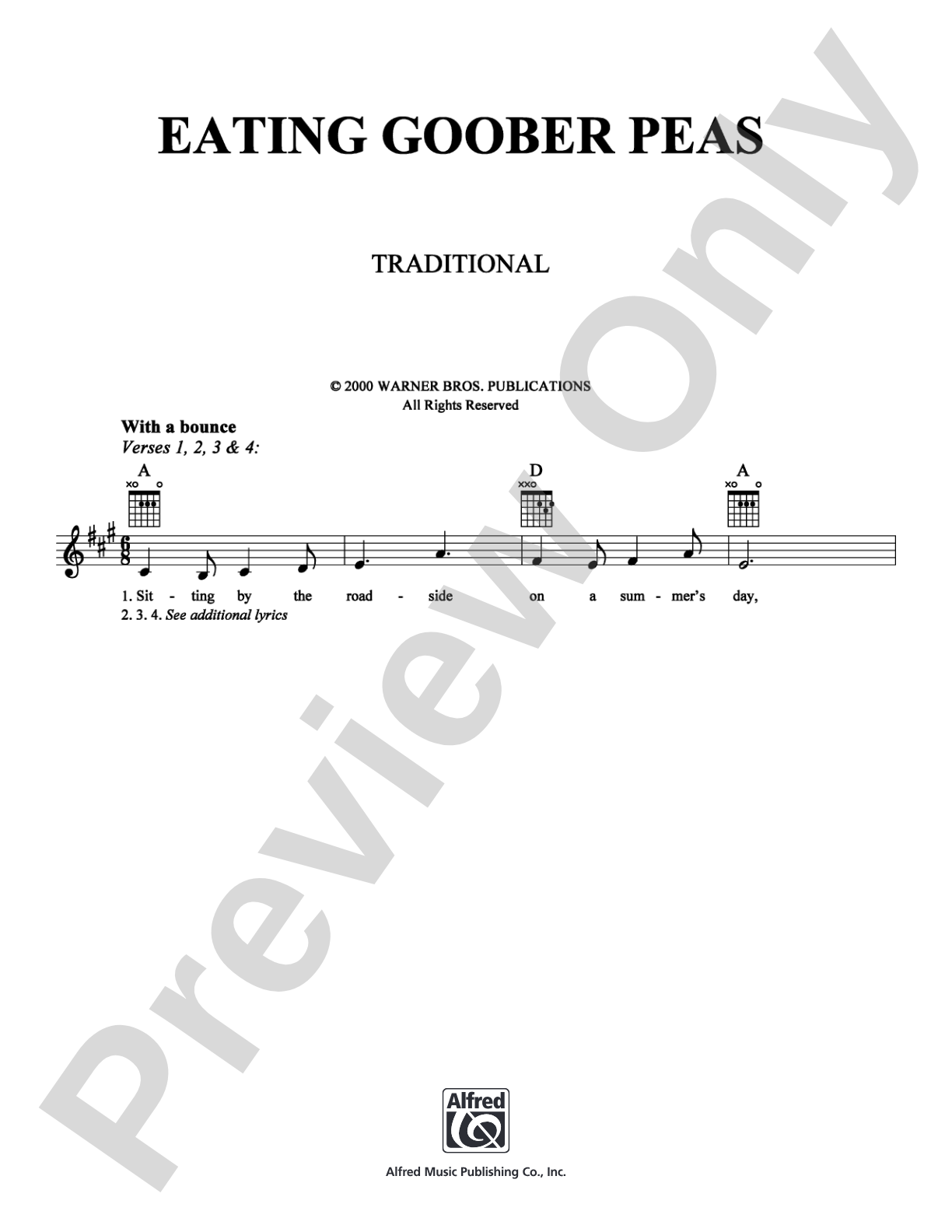 Eating Goober Peas: Lead Sheet Digital Sheet Music