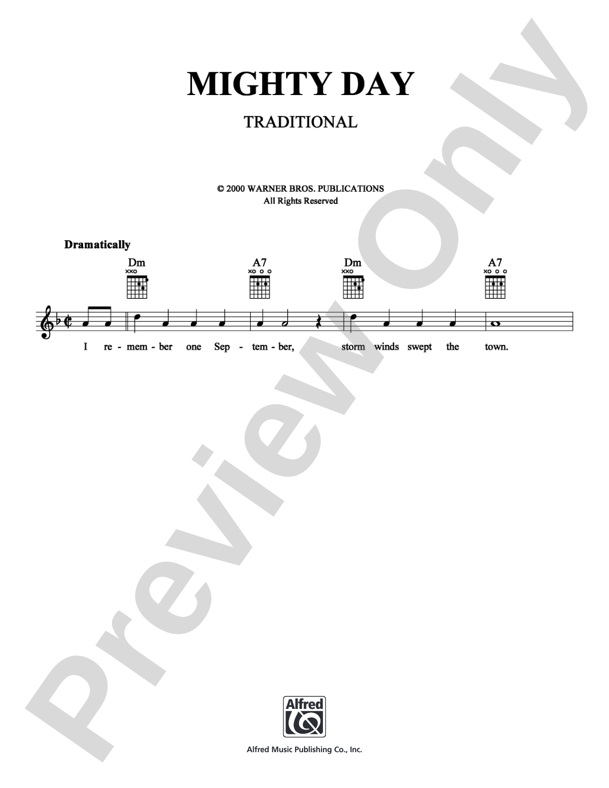 Mighty Day: Lead Sheet Digital Sheet Music