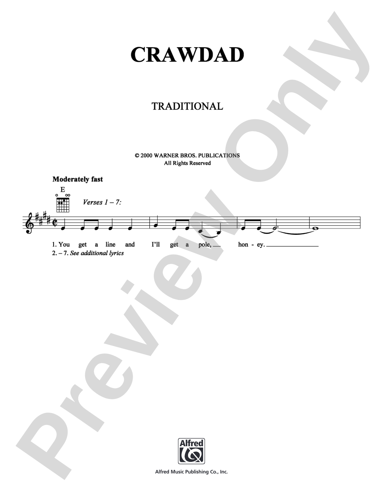 Crawdad: Lead Sheet Digital Sheet Music