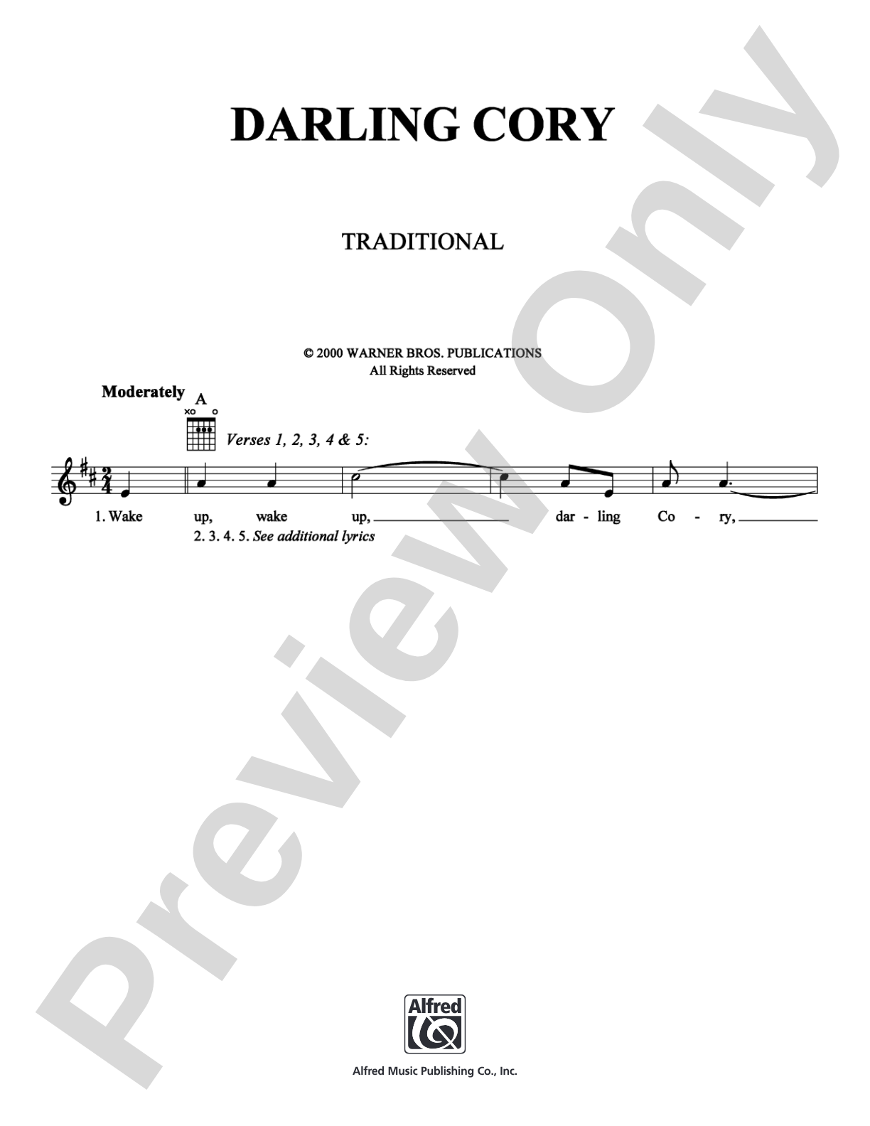 Darling Cory: Lead Sheet Digital Sheet Music