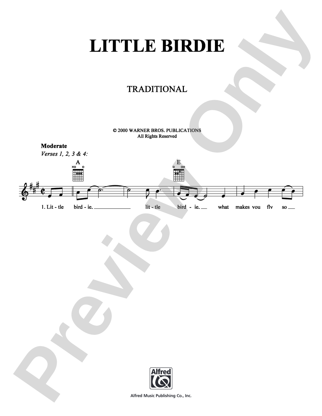 Little Birdie: Lead Sheet Digital Sheet Music