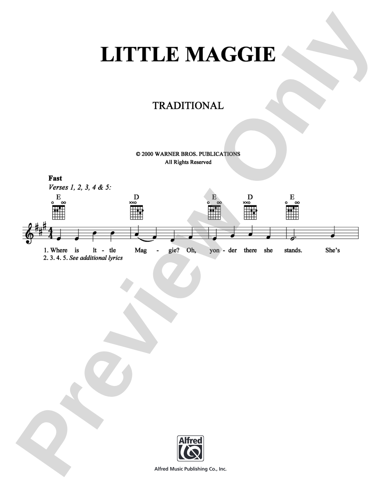 Little Maggie: Lead Sheet Digital Sheet Music