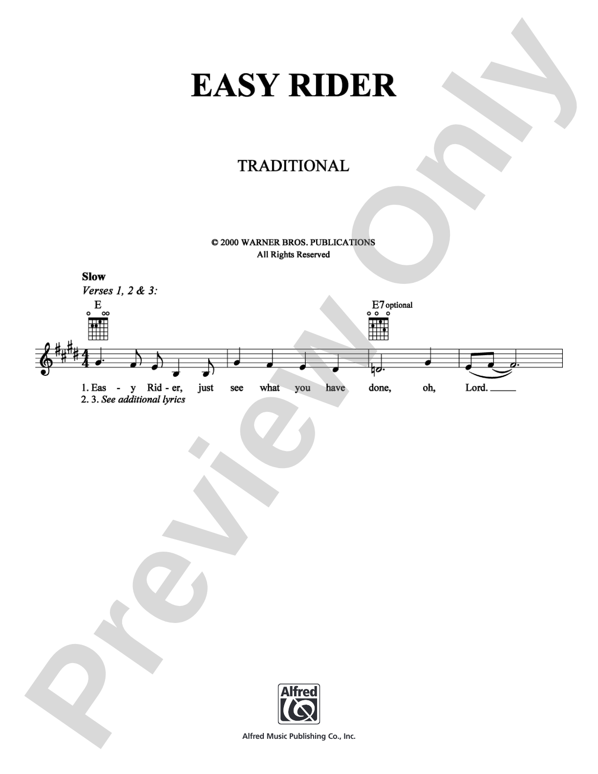 Easy Rider: Lead Sheet Digital Sheet Music