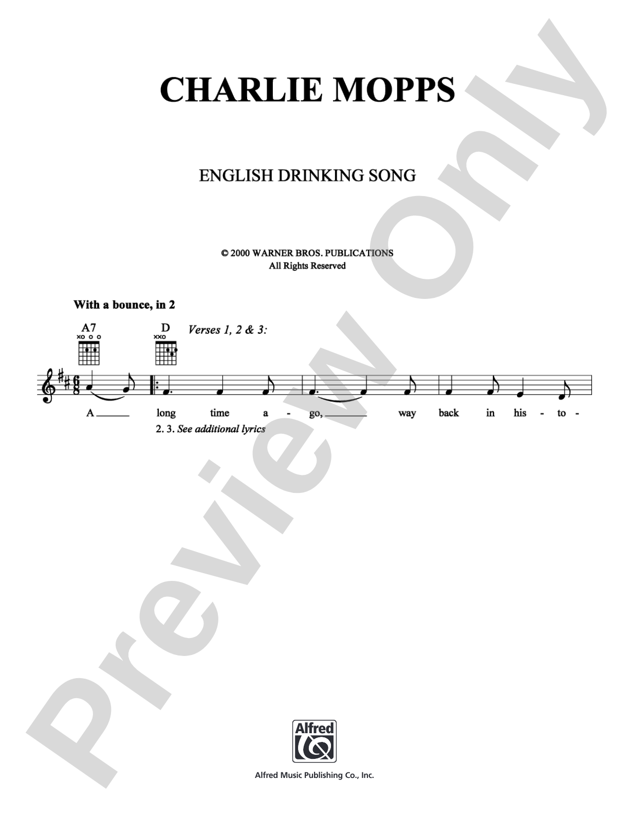 Charlie Mopps: Lead Sheet Digital Sheet Music