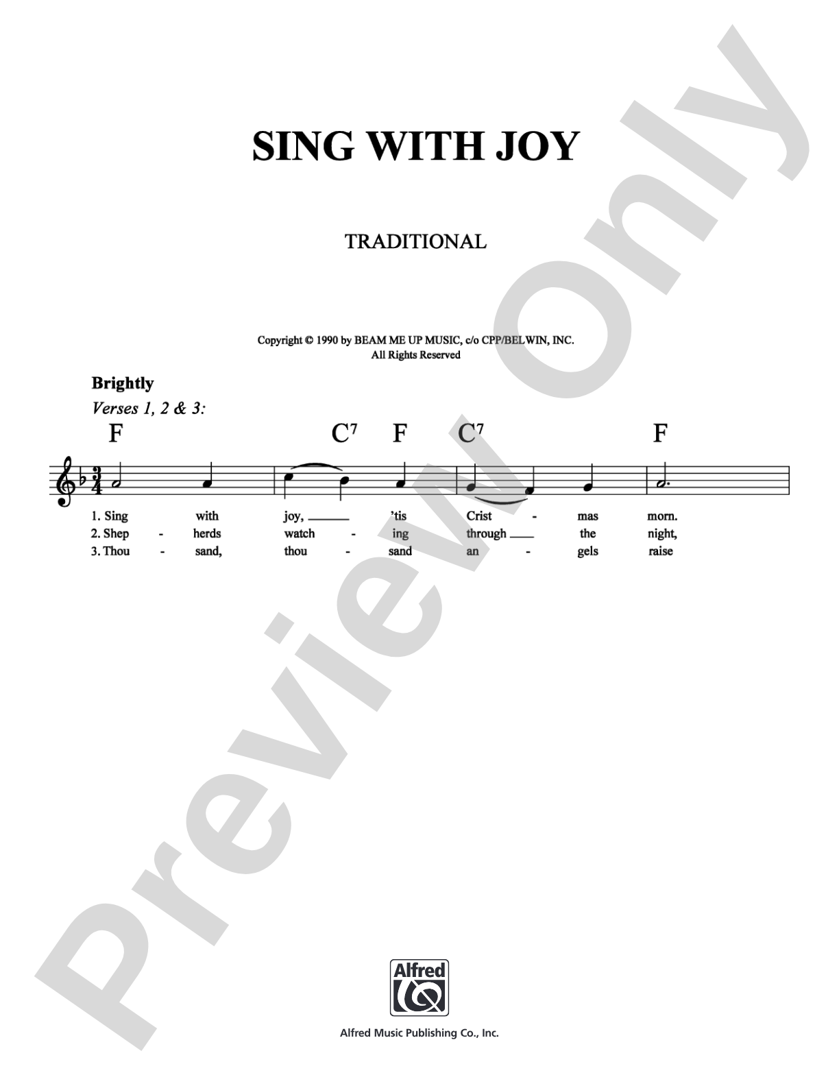 Sing With Joy: Lead Sheet Digital Sheet Music