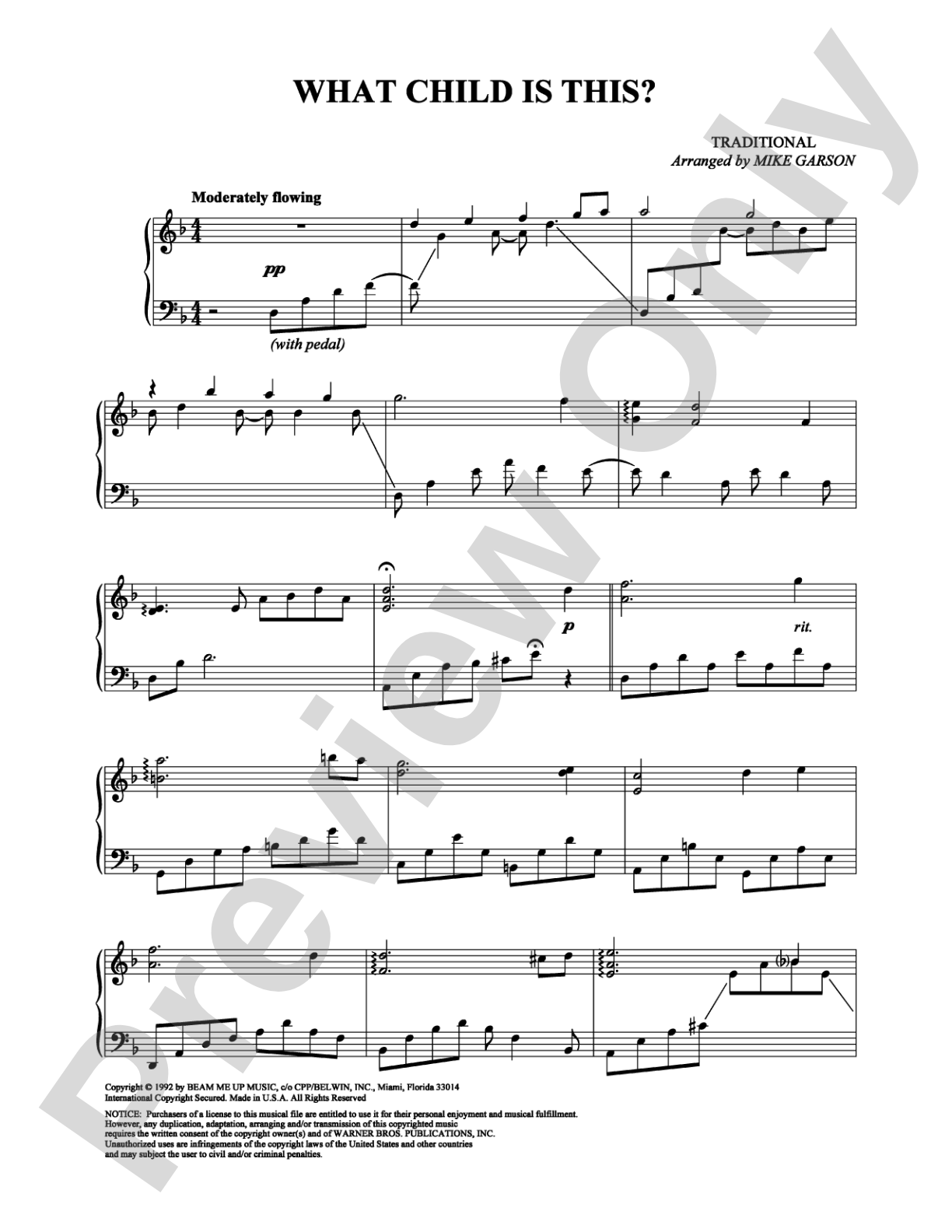 What Child Is This?: Piano Digital Sheet Music
