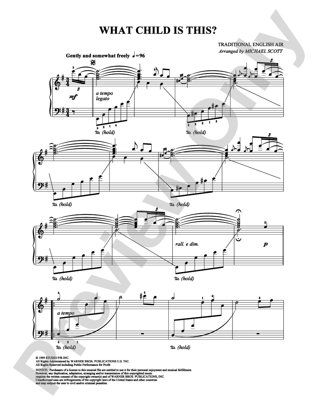 What Child Is This?: Piano Digital Sheet Music