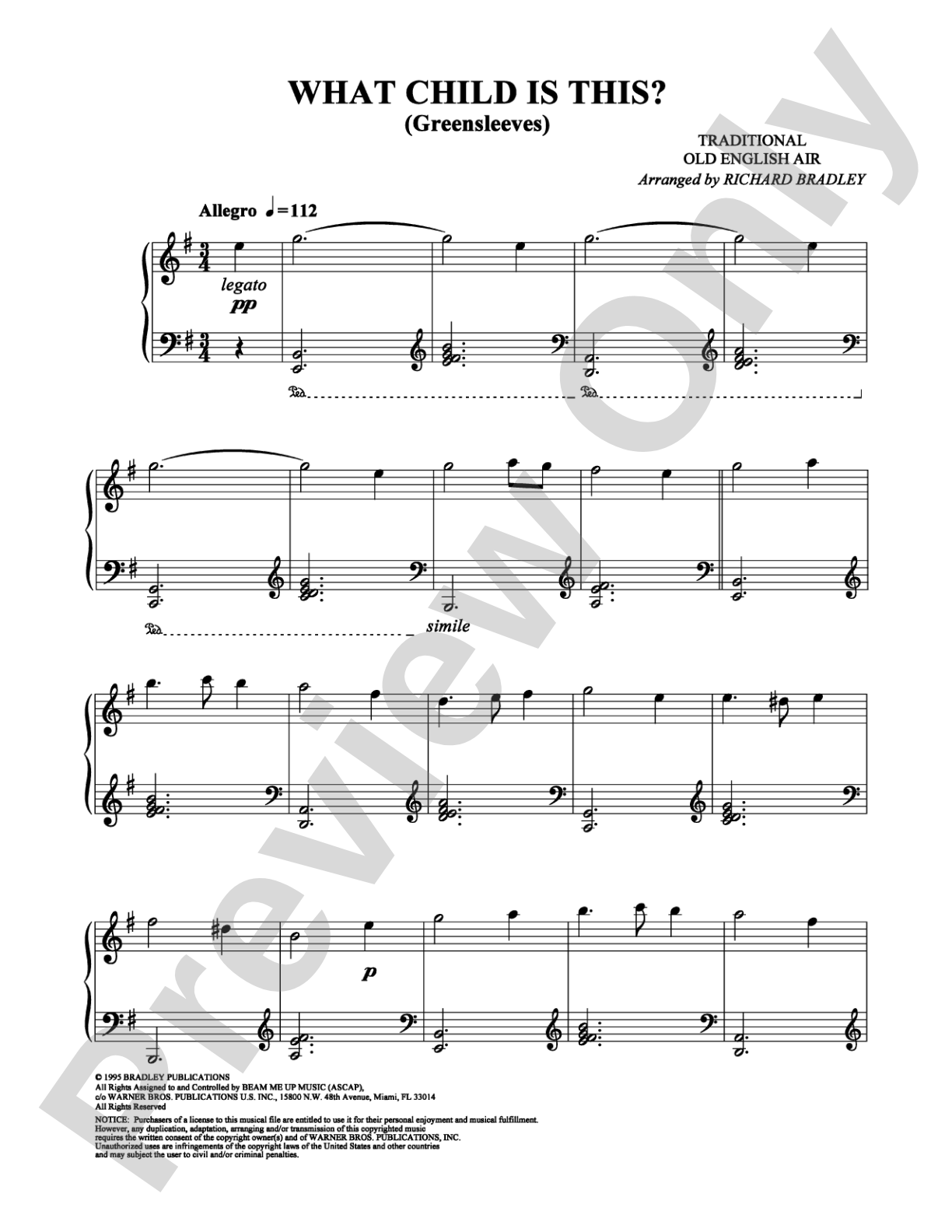 What Child Is This? (Greensleeves): Piano Digital Sheet Music