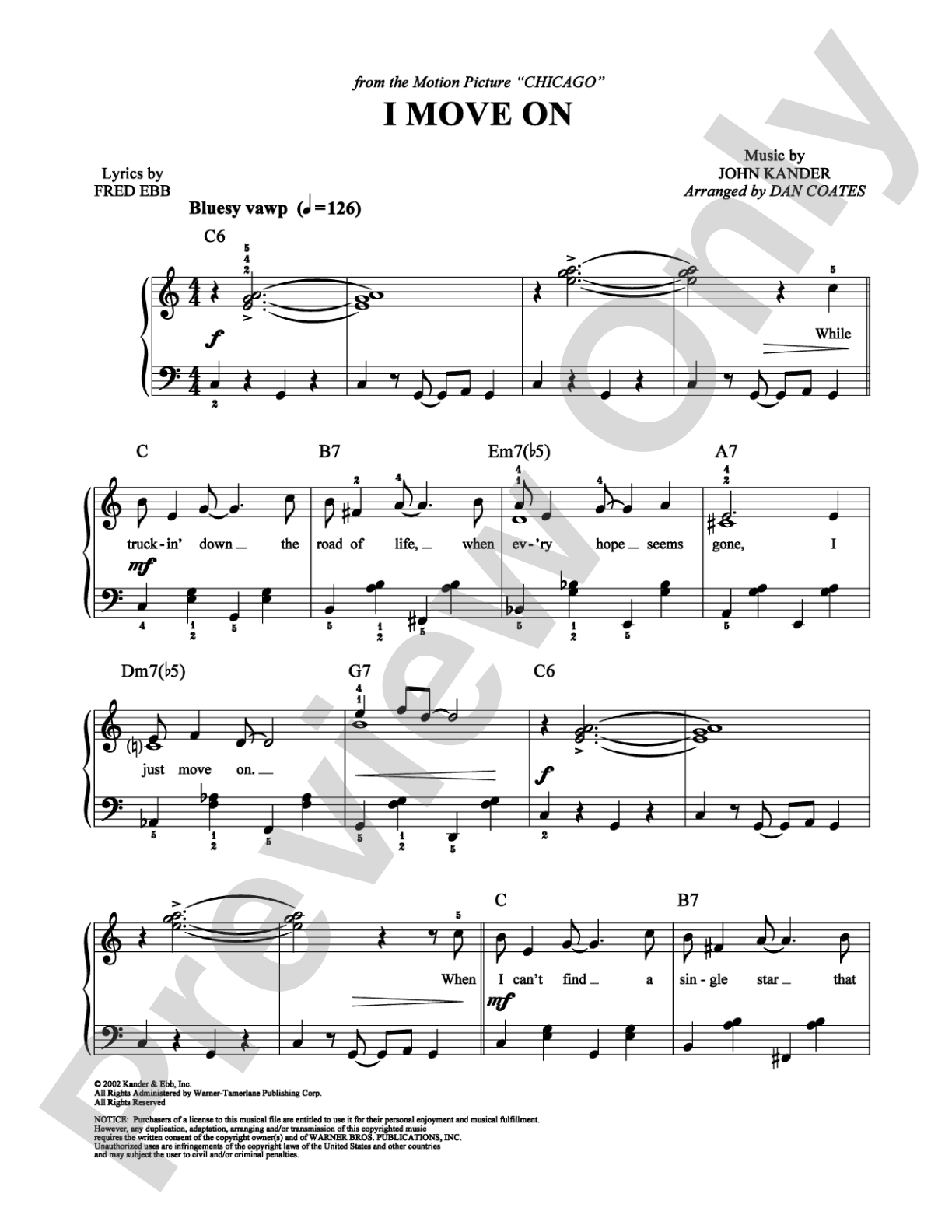 I Move On: Easy Piano Digital Sheet Music