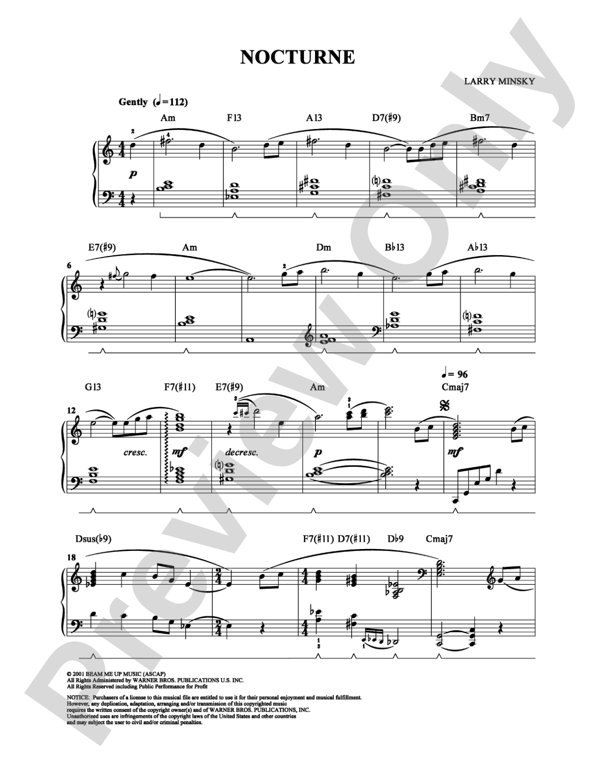 Nocturne: Piano Digital Sheet Music