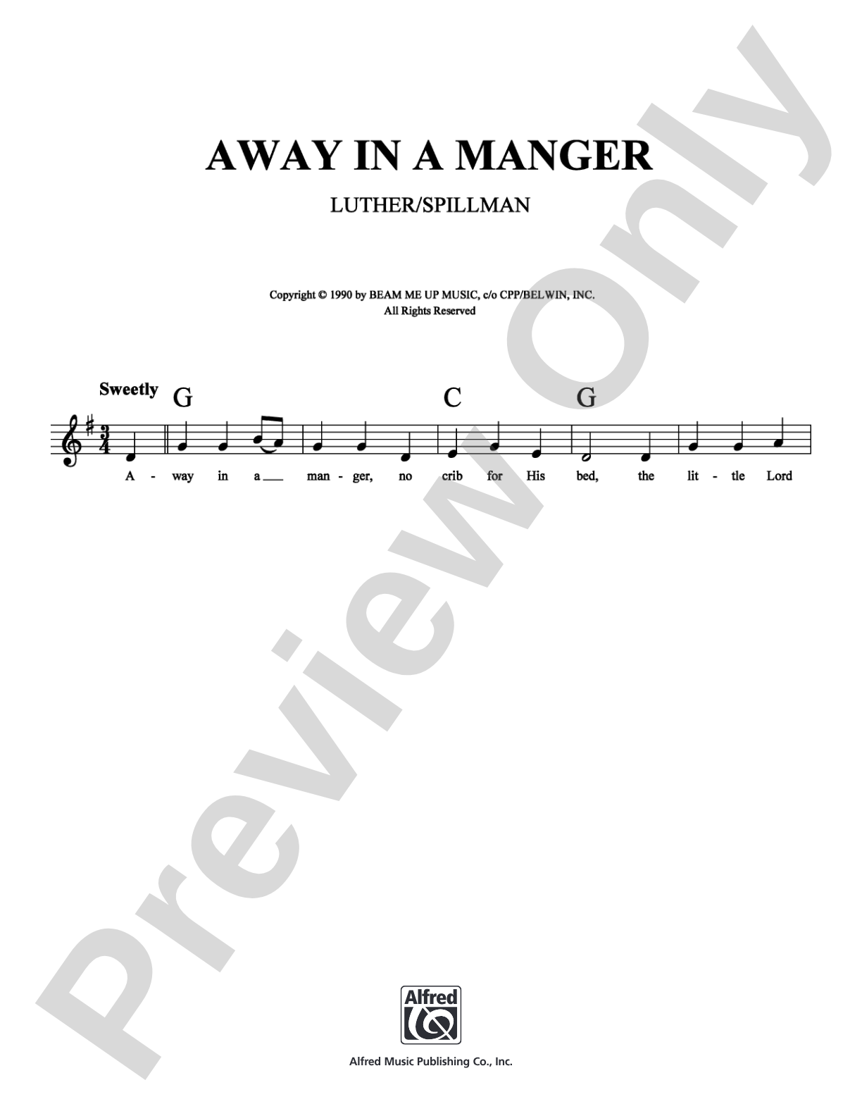Away in a Manger: Lead Sheet Digital Sheet Music