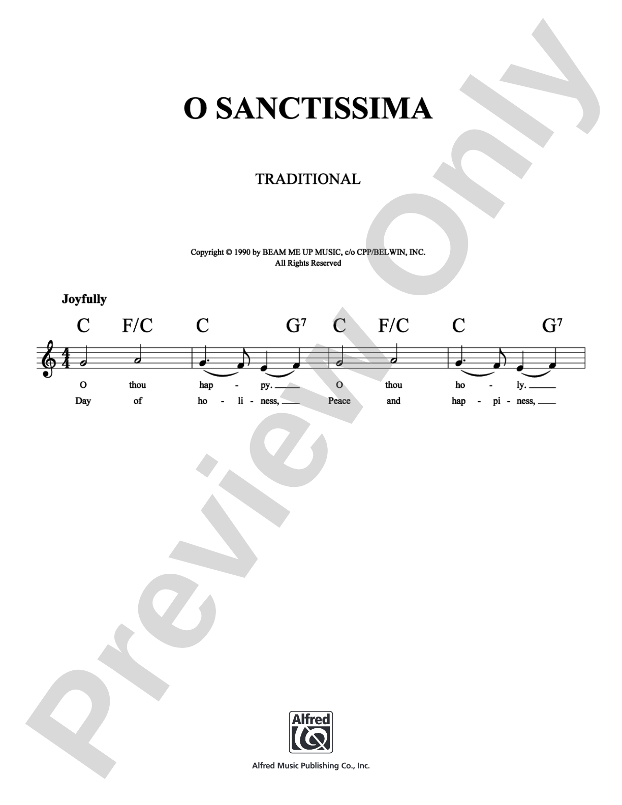 O Sanctissima: Lead Sheet Digital Sheet Music
