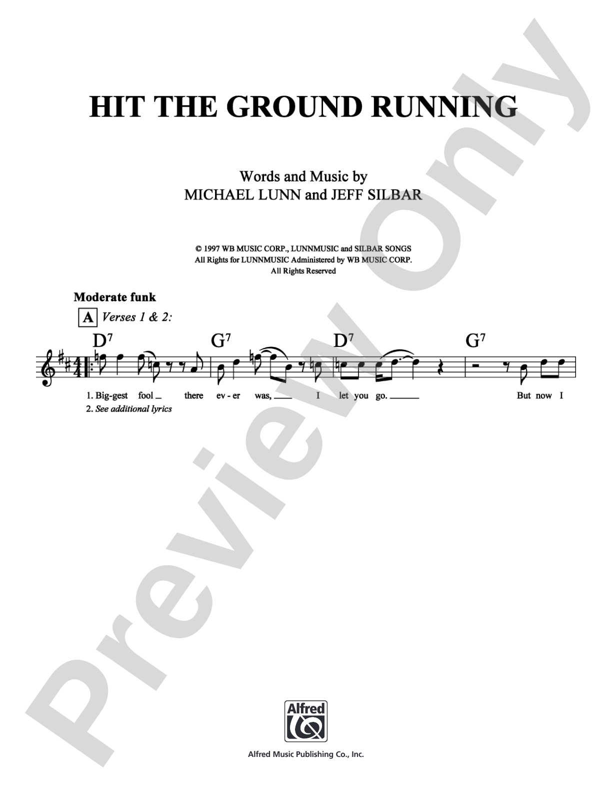 Hit the Ground Running: Lead Sheet Digital Sheet Music